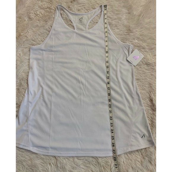 Women’s Tank Top Size XL ALIVE MAGNETICS White Racerback - Picture 4 of 9